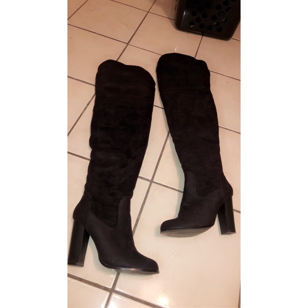 Black over the knee boots